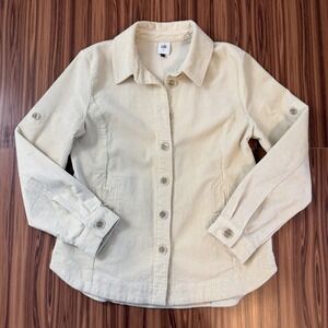 Cabi 4493 Scout Jacket Cream Corduroy Small Workwear Chorecore Coastal Grandma